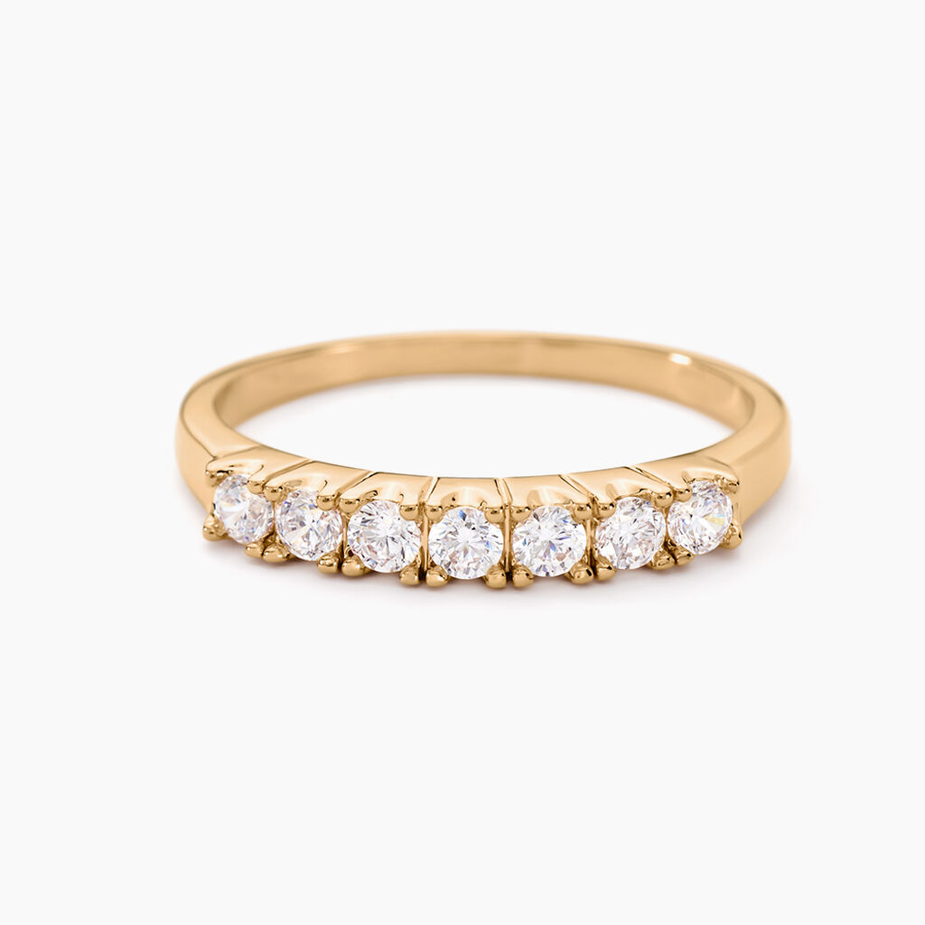 Bague Isee Plaqué Or Jaune Oxyde De Zirconium - Bagues avec pierre Femme | Histoire d’Or