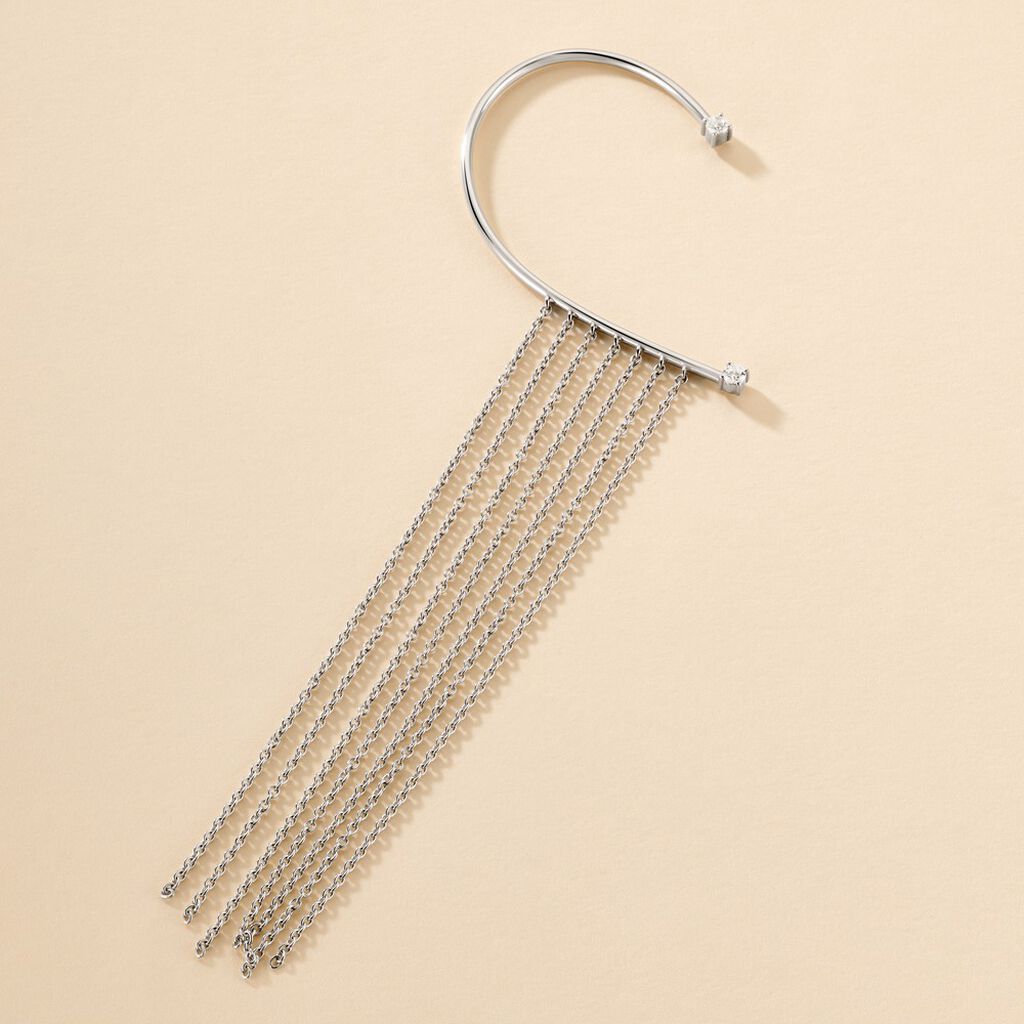 Bijou D'oreille Unitaire Nexus Argent Blanc Oxyde De Zirconium - Piercings d'oreilles Femme | Histoire d&rsquo;Or