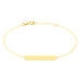 Bracelet Barrette Gravable Or Jaune - Bracelets Naissance Femme | Histoire d’Or