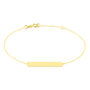 Bracelet Barrette Gravable Or Jaune
