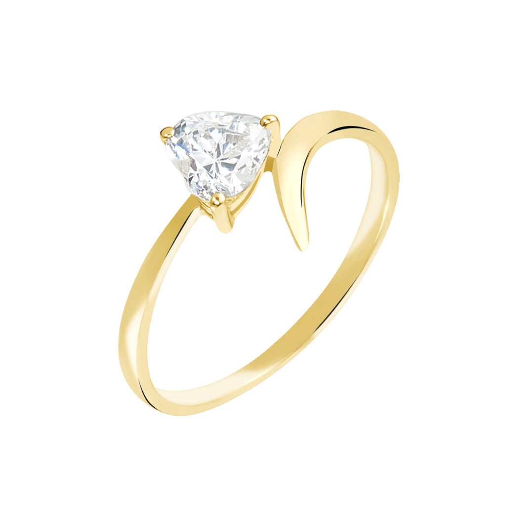 Bague Valeriana Or Jaune Oxyde De Zirconium - Bagues solitaires Femme | Histoire d’Or