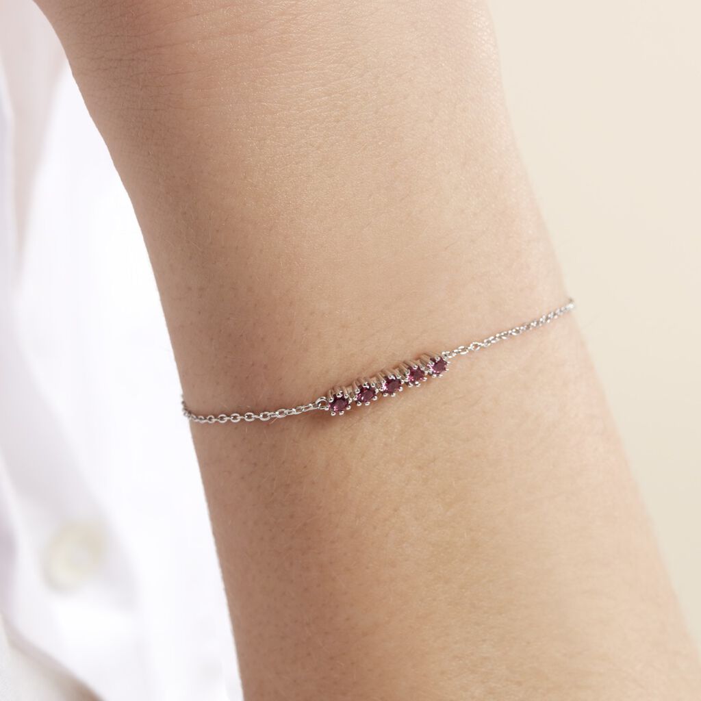 Bracelet Karrie Argent Blanc Oxyde De Zirconium - Bracelets fantaisie Femme | Histoire d’Or