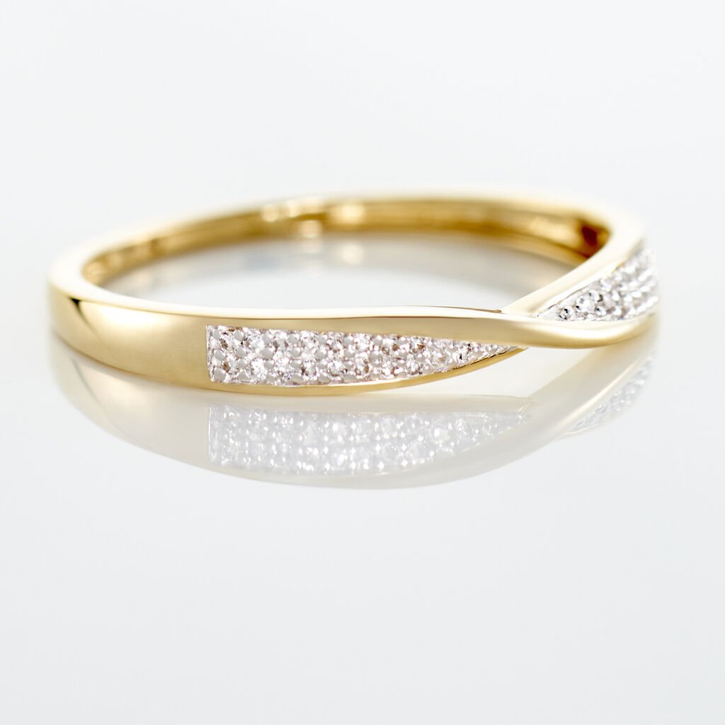 Bague Ingerida Or Jaune Diamant - Bagues avec pierre Femme | Histoire d&rsquo;Or