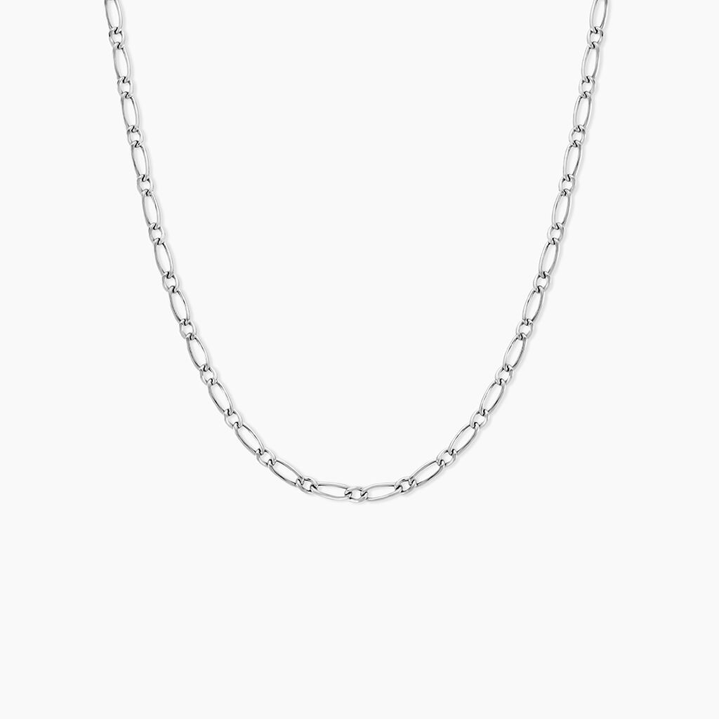 Cha&icirc;ne Ophelio Maille Alternee 1/1 Or Blanc - Chaines Femme | Histoire d&rsquo;Or