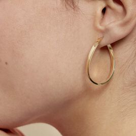 Créoles Silla Vrillees Fil Ovale Or Jaune - Boucles d'oreilles créoles Femme | Histoire d’Or