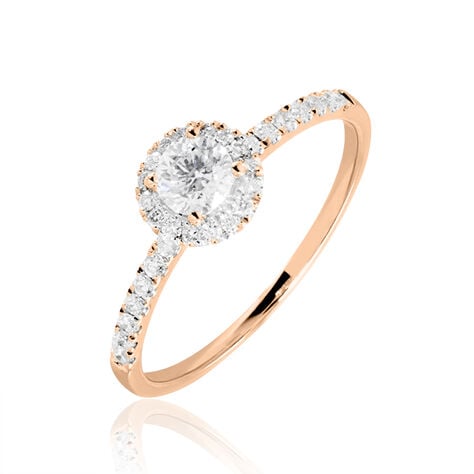 Bague Solitaire Lena Or Rose Diamant - Bagues solitaires Femme | Histoire d&rsquo;Or
