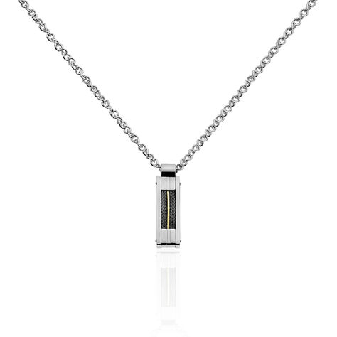 Collier Charlie-rose Acier Blanc - Colliers Homme | Histoire d’Or