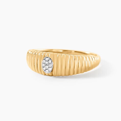 Bague Precious Line Or Jaune Diamant - Bagues avec pierre Femme | Histoire d&rsquo;Or