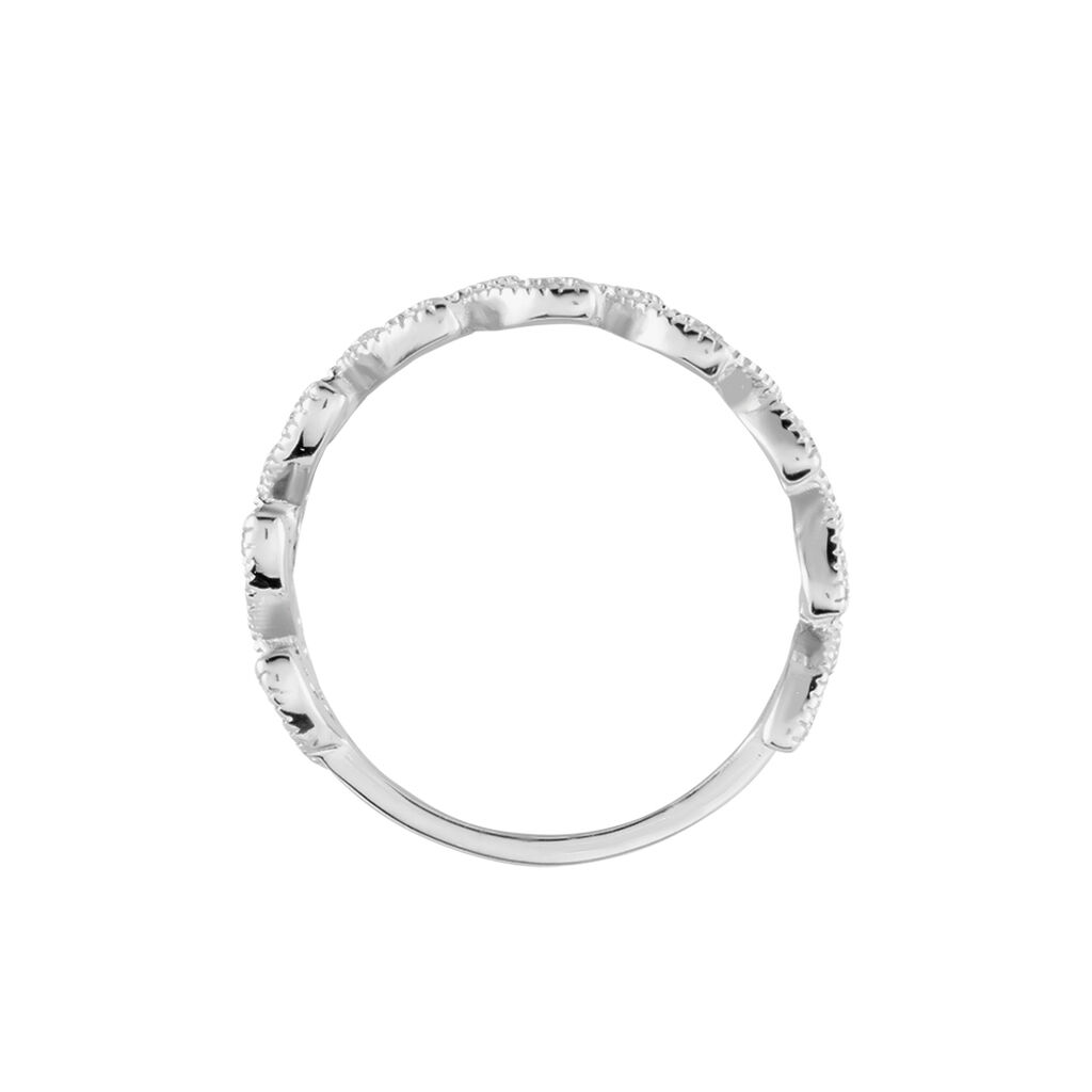 Bague Argent Blanc Cynome Oxydes De Zirconium - Bagues avec pierre Femme | Histoire d’Or