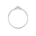Bague Noria Or Blanc Topaze Et Oxyde De Zirconium - Bagues solitaires Femme | Histoire d’Or