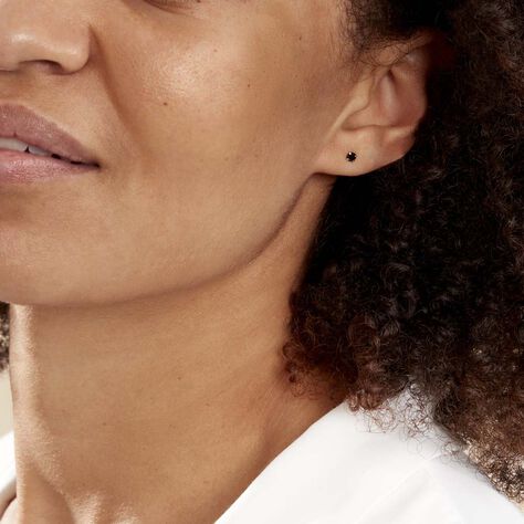 Boucles D'oreilles Puces Daria Or Blanc Oxyde De Zirconium - Clous d'oreilles Femme | Histoire d’Or