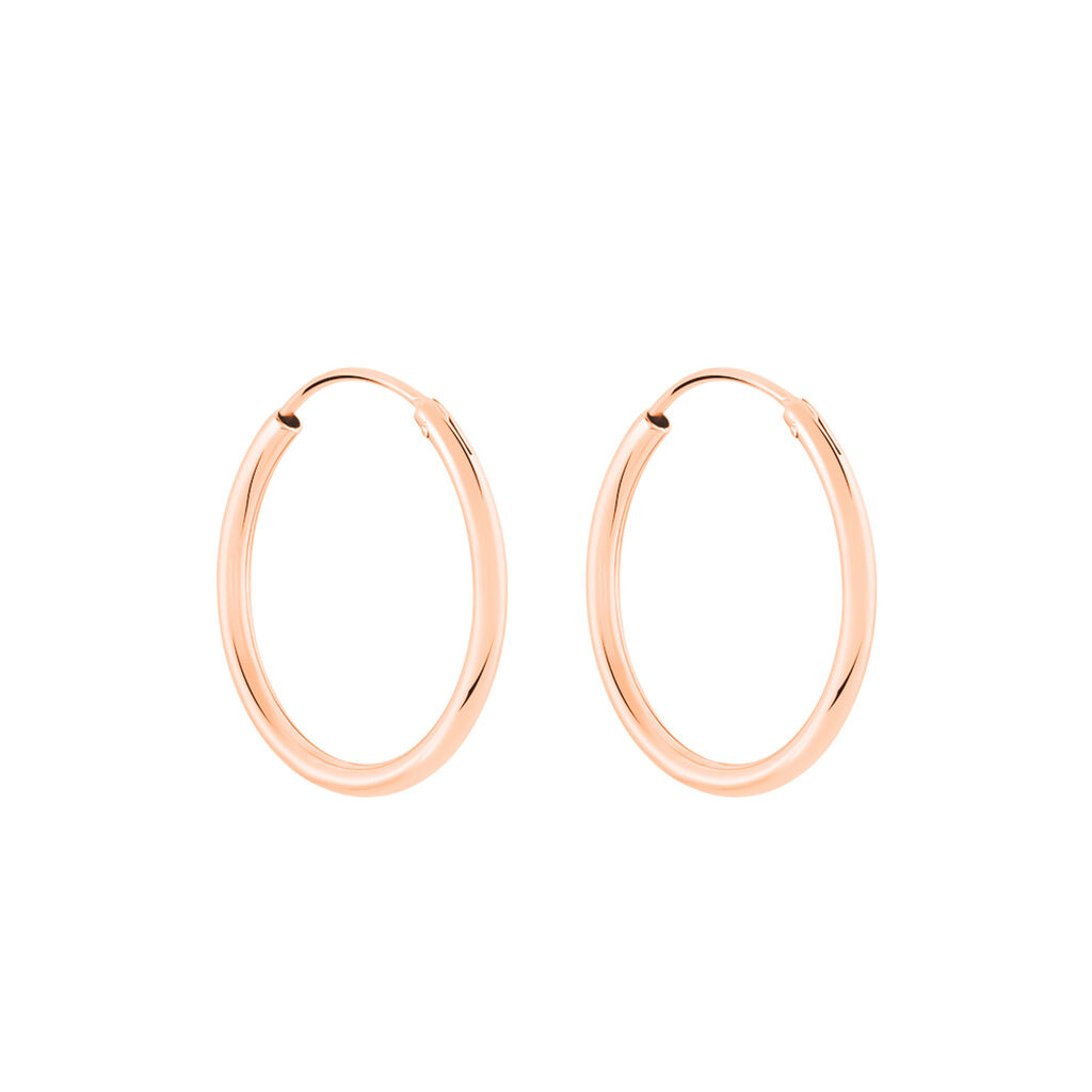 Créoles Argent Rose Olympia - Boucles d'oreilles créoles Femme | Histoire d’Or