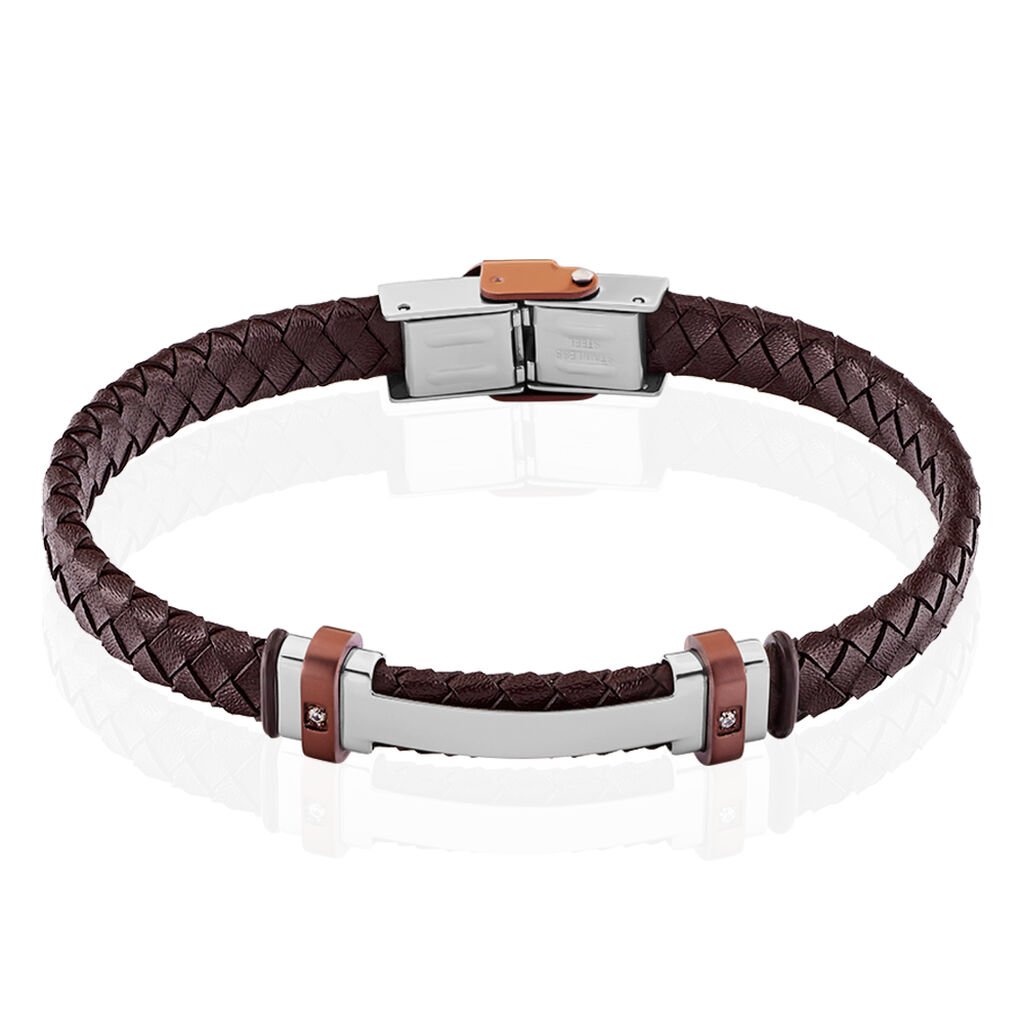 Bracelet Acier Blanc Ludovic Oxyde De Zirconium