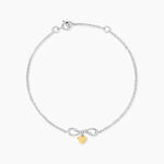 Bracelet Or Jaune et Argent Blanc Oxyde De Zirconium - Bracelets Femme | Histoire d&rsquo;Or