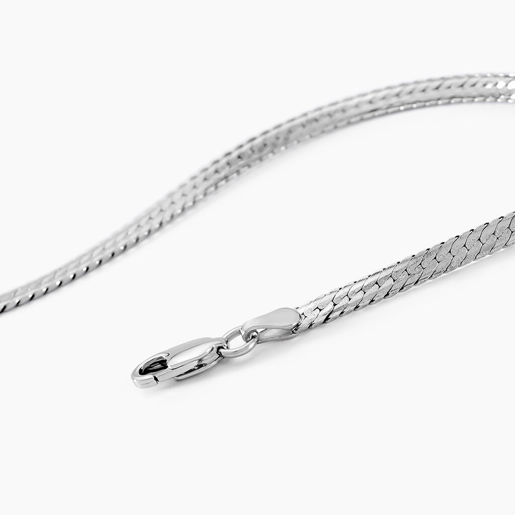 Bracelet Maille Thiane Argent Blanc - Bracelets chaîne Femme | Histoire d’Or