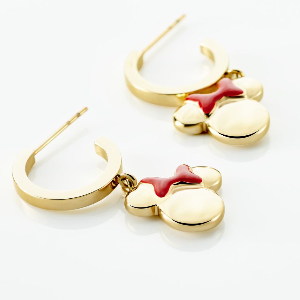 Créoles Disney Acier Doré Email - Boucles d'oreilles créoles Femme | Histoire d’Or