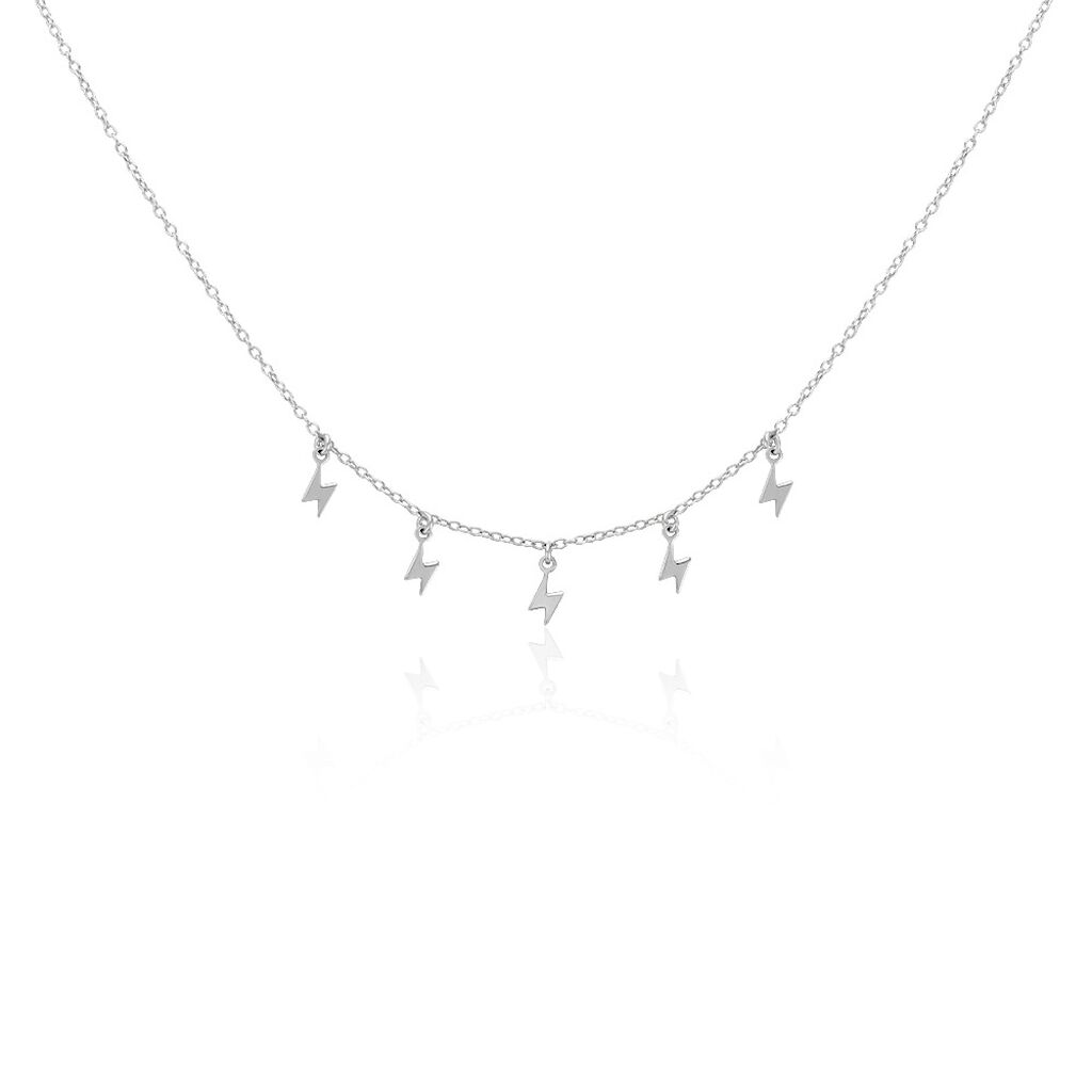 Collier Electra Argent Blanc - Ras de cou Femme | Histoire d&rsquo;Or