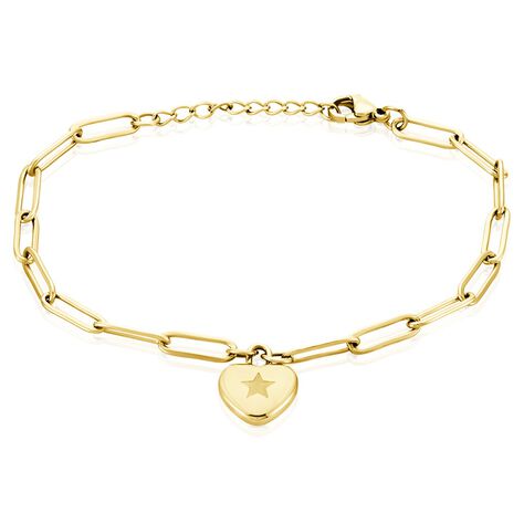 Bracelet Fidda Acier Doré - Bracelets Coeur Femme | Histoire d’Or