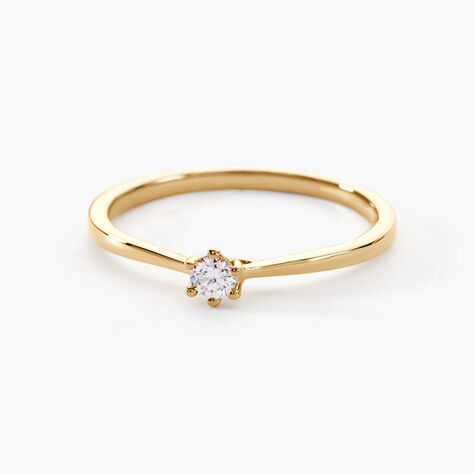 Bague Solitaire Athena Or Jaune Diamant - Bagues solitaires Femme | Histoire d&rsquo;Or