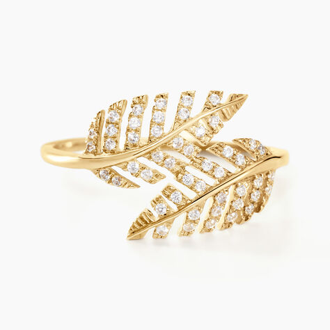 Bague Tourkia Or Jaune Oxyde De Zirconium - Bagues avec pierre Femme | Histoire d&rsquo;Or