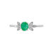 Bague Or Blanc Febe Emeraude - Bagues solitaires Femme | Histoire d’Or