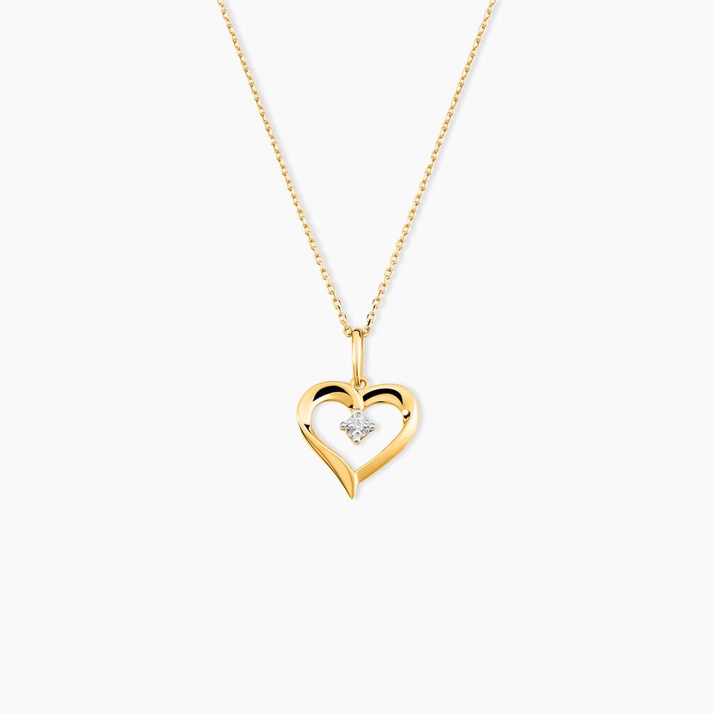 Pendentif Hezekiah Or Jaune Diamant - Pendentifs Femme | Histoire d&rsquo;Or