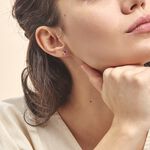 Boucles D'oreilles Puces Eva Or Jaune Amethyste Et Oxyde De Zirconium - Clous d'oreilles Femme | Histoire d&rsquo;Or