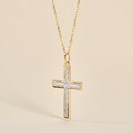 Pendentif Casey Croix Or Bicolore - Pendentifs Communion Femme | Histoire d&rsquo;Or