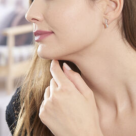 Boucles D'oreilles Puces Tonnia Or Bicolore Diamant - Clous d'oreilles Femme | Histoire d’Or