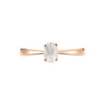 Bague Solitaire Or Rose Lexine Morganite - Bagues solitaires Femme | Histoire d&rsquo;Or
