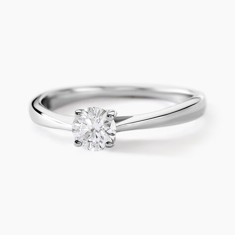 Bague Solitaire One Or Blanc Diamant - Bagues solitaires Femme | Histoire d&rsquo;Or