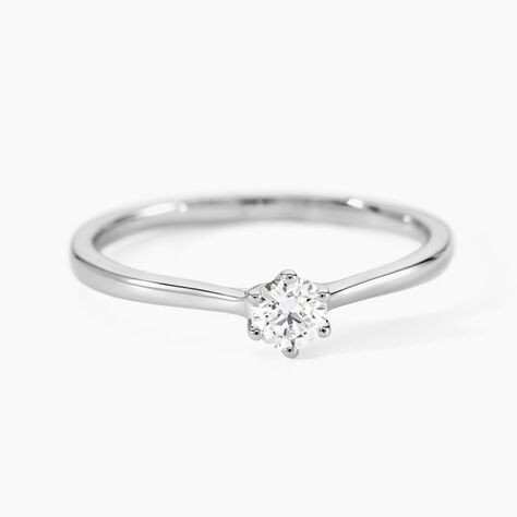 Bague Solitaire Athena Or Blanc Diamant - Bagues solitaires Femme | Histoire d&rsquo;Or