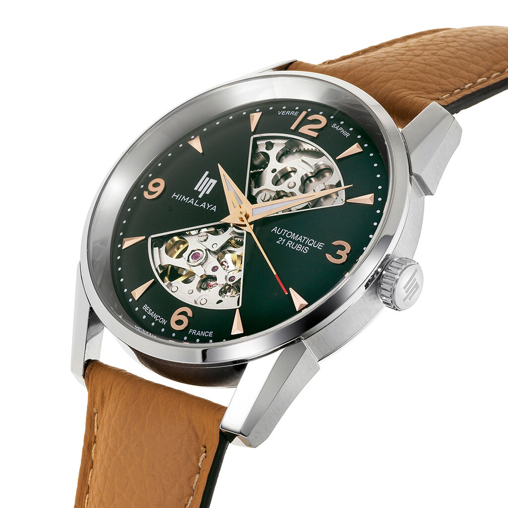 Montre Lip Himalaya Sablier 40 Vert - Montres m&eacute;caniques Homme | Histoire d&rsquo;Or
