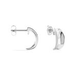 Demi Cr&eacute;oles Anne-christelleae Argent Blanc - Boucles d'oreilles fantaisie Femme | Histoire d&rsquo;Or