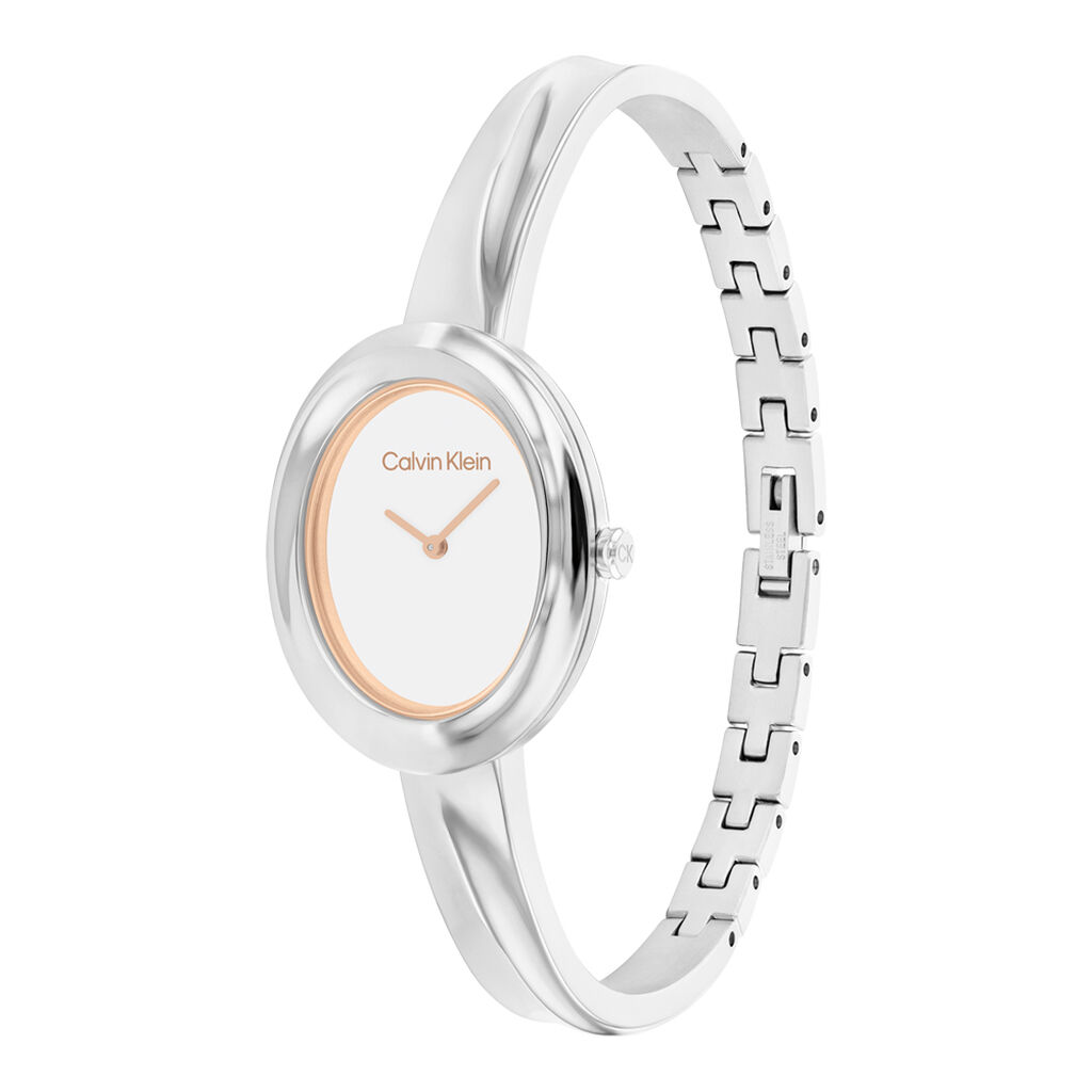 Montre Calvin Klein Twisted Bezel Blanc - Montres Femme | Histoire d&rsquo;Or