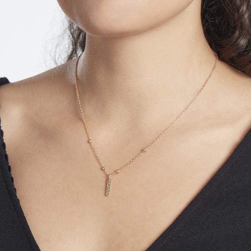 Collier Plaqué Or Jaune Lettra - Colliers fantaisie Femme | Histoire d’Or