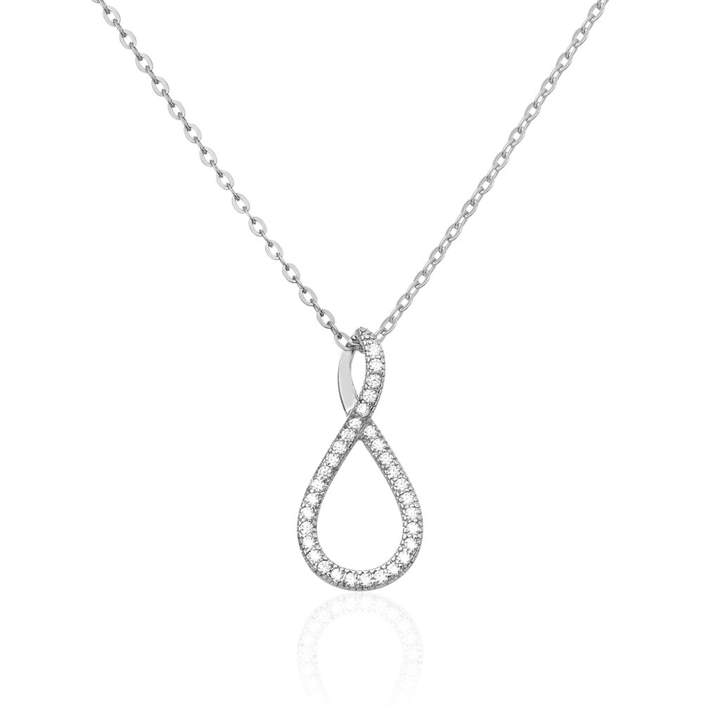 Collier Eileen Argent Blanc Oxyde De Zirconium