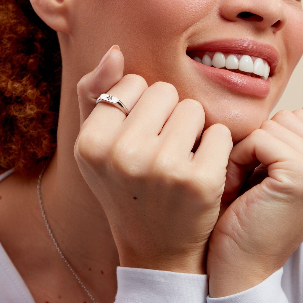 Bague Astre Precieux Argent Blanc Oxyde De Zirconium - Bagues avec pierre Femme | Histoire d’Or