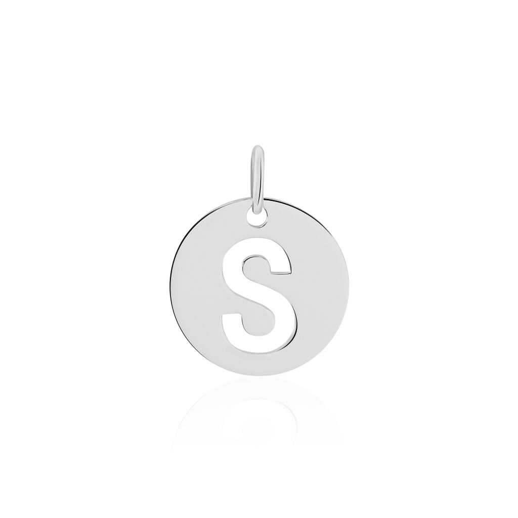 Pendentif Elio S Argent Blanc