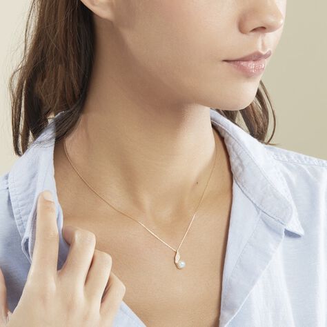 Collier Leta Or Jaune Perle De Culture Et Oxyde De Zirconium - Colliers Femme | Histoire d’Or