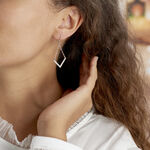 Boucles D'oreilles Argent Blanc  Lakia - Boucles d'oreilles fantaisie Femme | Histoire d&rsquo;Or