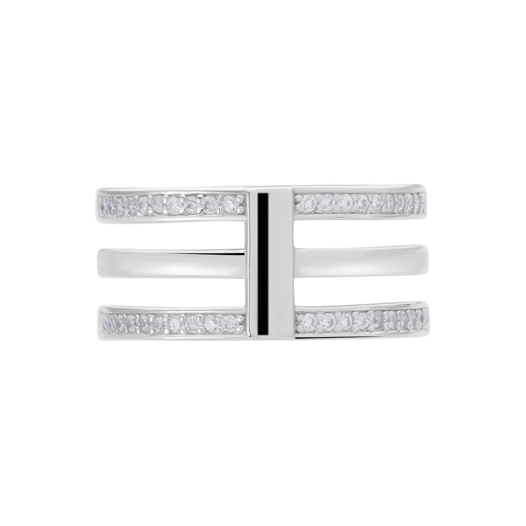 Bague Kirsten Argent Blanc Oxyde De Zirconium - Bagues avec pierre Femme | Histoire d&rsquo;Or