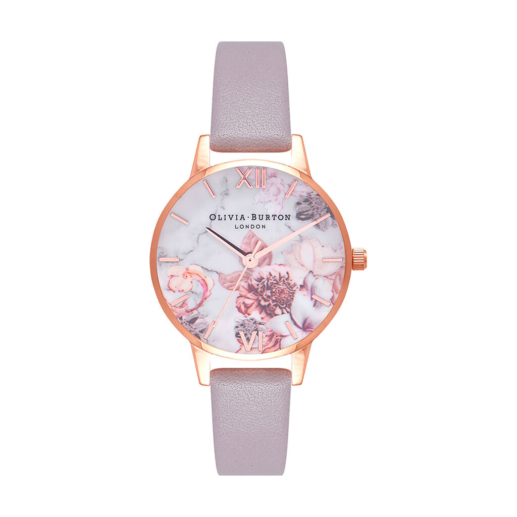 Montre Olivia Burton Marble Florals Blanc - Montres Femme | Histoire d’Or