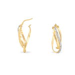 Cr&eacute;oles Hilharriette Or Jaune Strass - Boucles d'oreilles cr&eacute;oles Femme | Histoire d&rsquo;Or