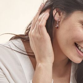 Boucles D'oreilles Pendantes Argent Blanc Melusine Ambre - Boucles d'oreilles fantaisie Femme | Histoire d’Or