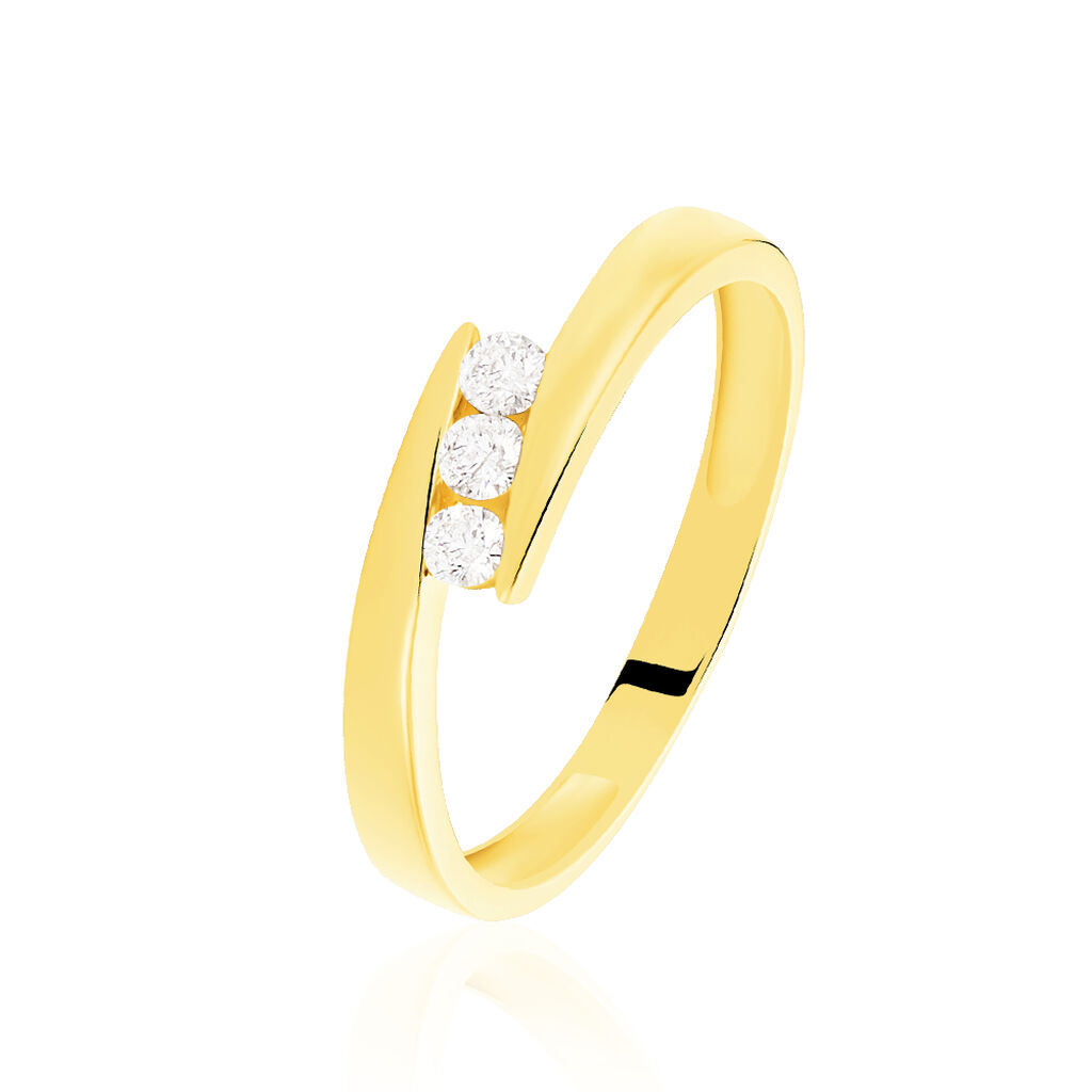 Bague Galya Or Jaune Diamant - Bagues avec pierre Femme | Histoire d&rsquo;Or