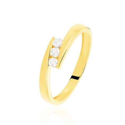 Bague Galya Or Jaune Diamant - Bagues avec pierre Femme | Histoire d&rsquo;Or