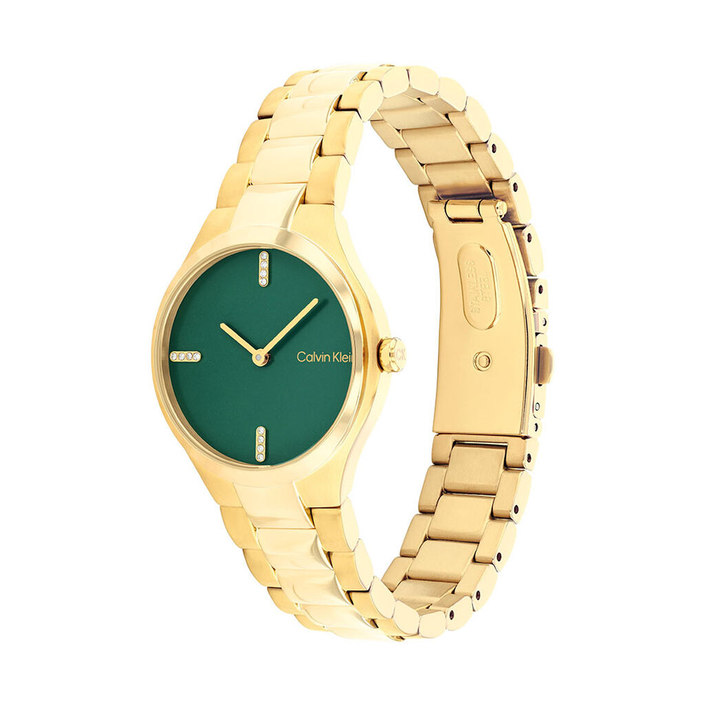 Montre Calvin Klein Admire Vert - Id&eacute;es cadeaux Femme | Histoire d&rsquo;Or