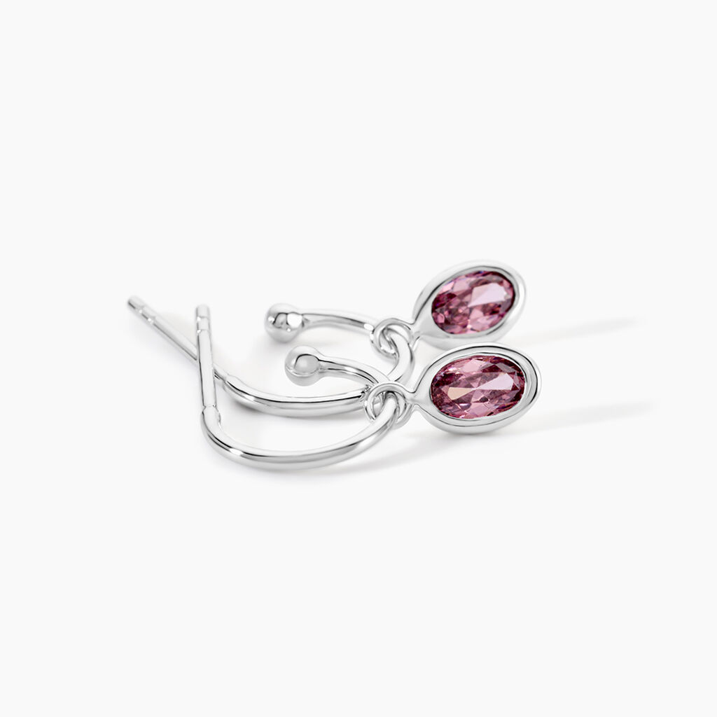 Cr&eacute;oles Ilvaae Argent Blanc Oxyde De Zirconium - Boucles d'oreilles cr&eacute;oles Femme | Histoire d&rsquo;Or