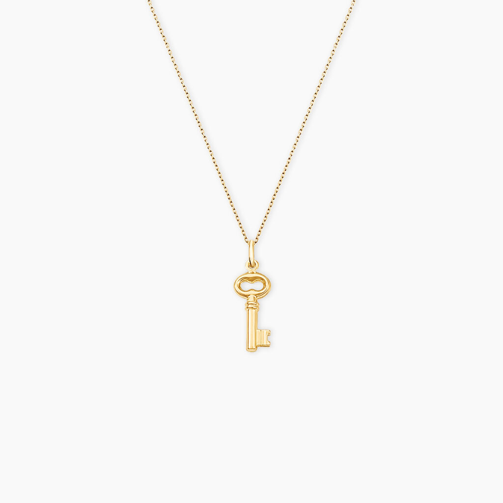Pendentif Fatilia Clef Coeur Or Jaune - Pendentifs Famille | Histoire d’Or